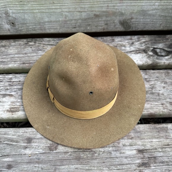 Original WW2 U.S. Army Soldier's Campaign "Hat, Service, Field", 1944 dated - Picture 1 of 8